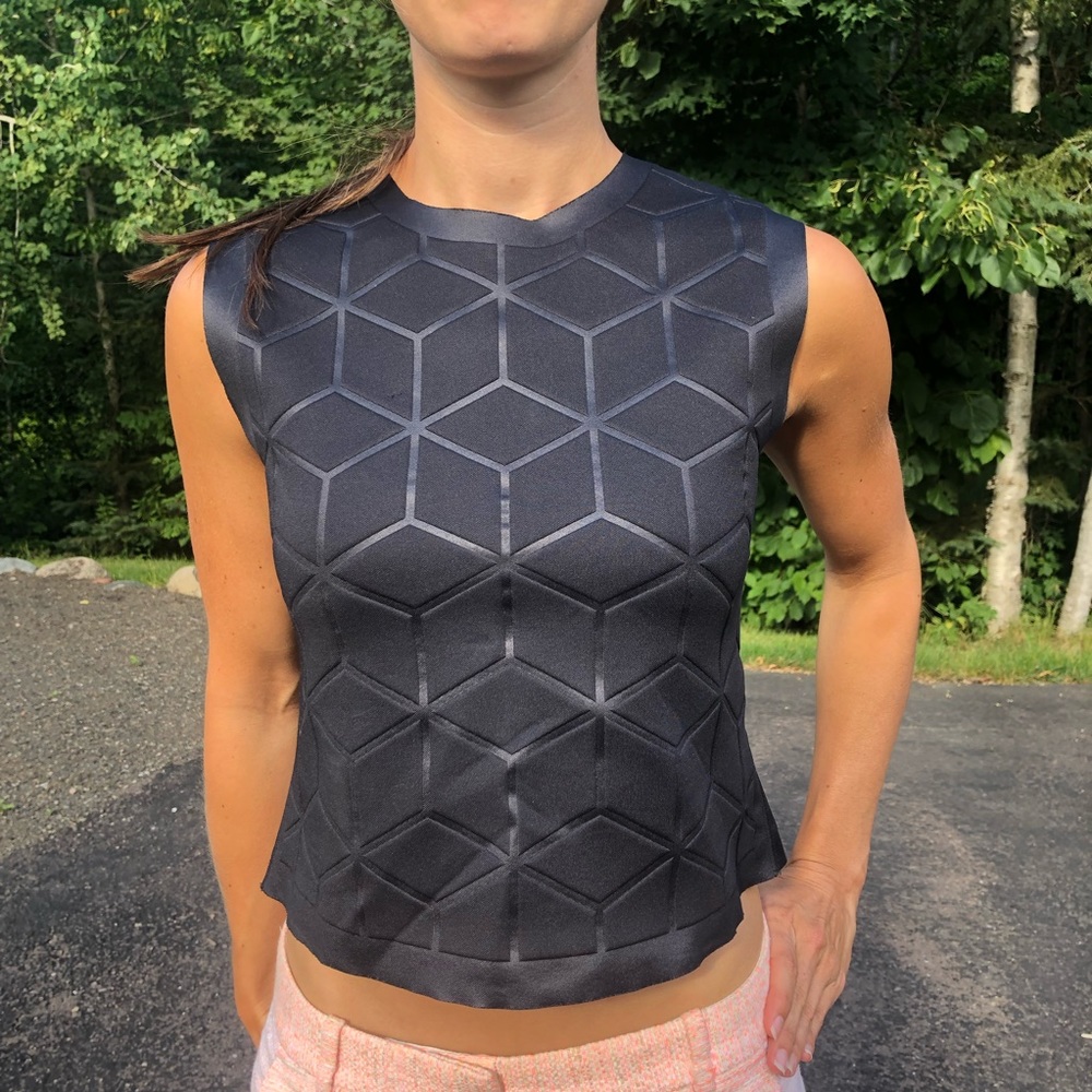 Zara Black Mod Crop Top